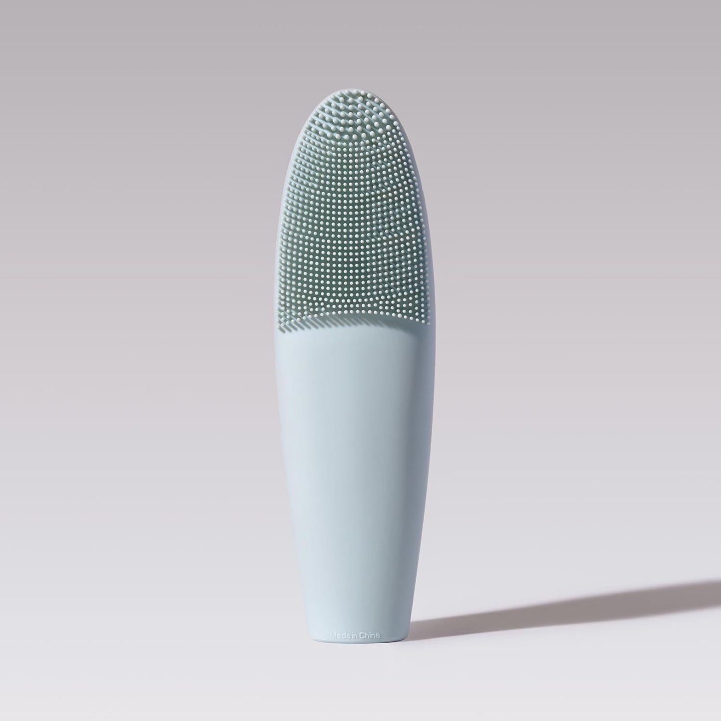 LOLLIPOP Dual-Sided Facial Cleansing Brush | Handle Size Silicone Face Exfoliator and Soft Fiber Cleanser | Manual Face Scrubber for Pores, Makeup Removal, Blackhead and Skincare Routine, Oceanic