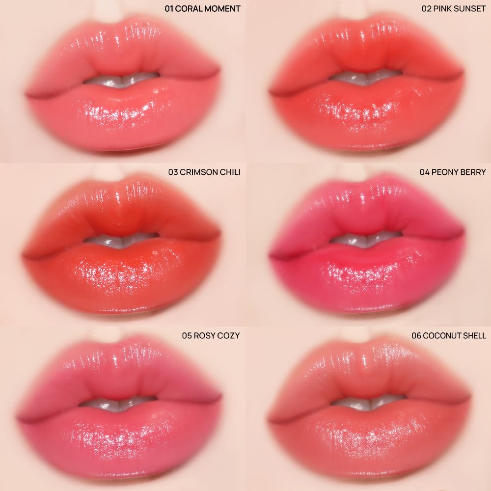 YNM Candy Gloss Balm (02 PINK SUNSET, 3g) (+9 colors) K-beauty, Tinted, Color Lipstick Balm, Glossy, Moisture, korean, Non-Sticky and Long-lasting