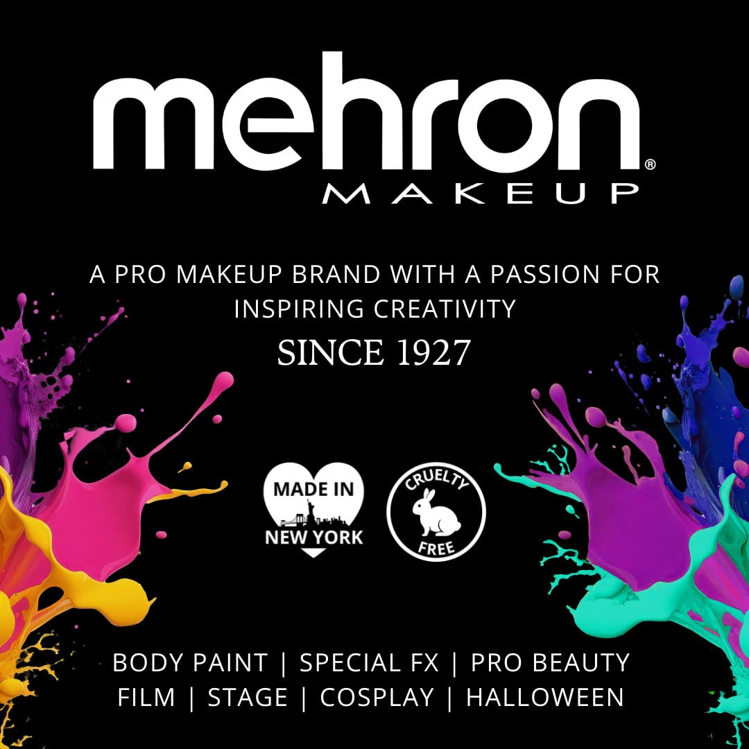 Mehron Makeup Color Cups | Stage, Foundation, Face Paint, Body Paint, Halloween | Face Paint Makeup | Greasepaint .5 oz (14 g) (Blue)