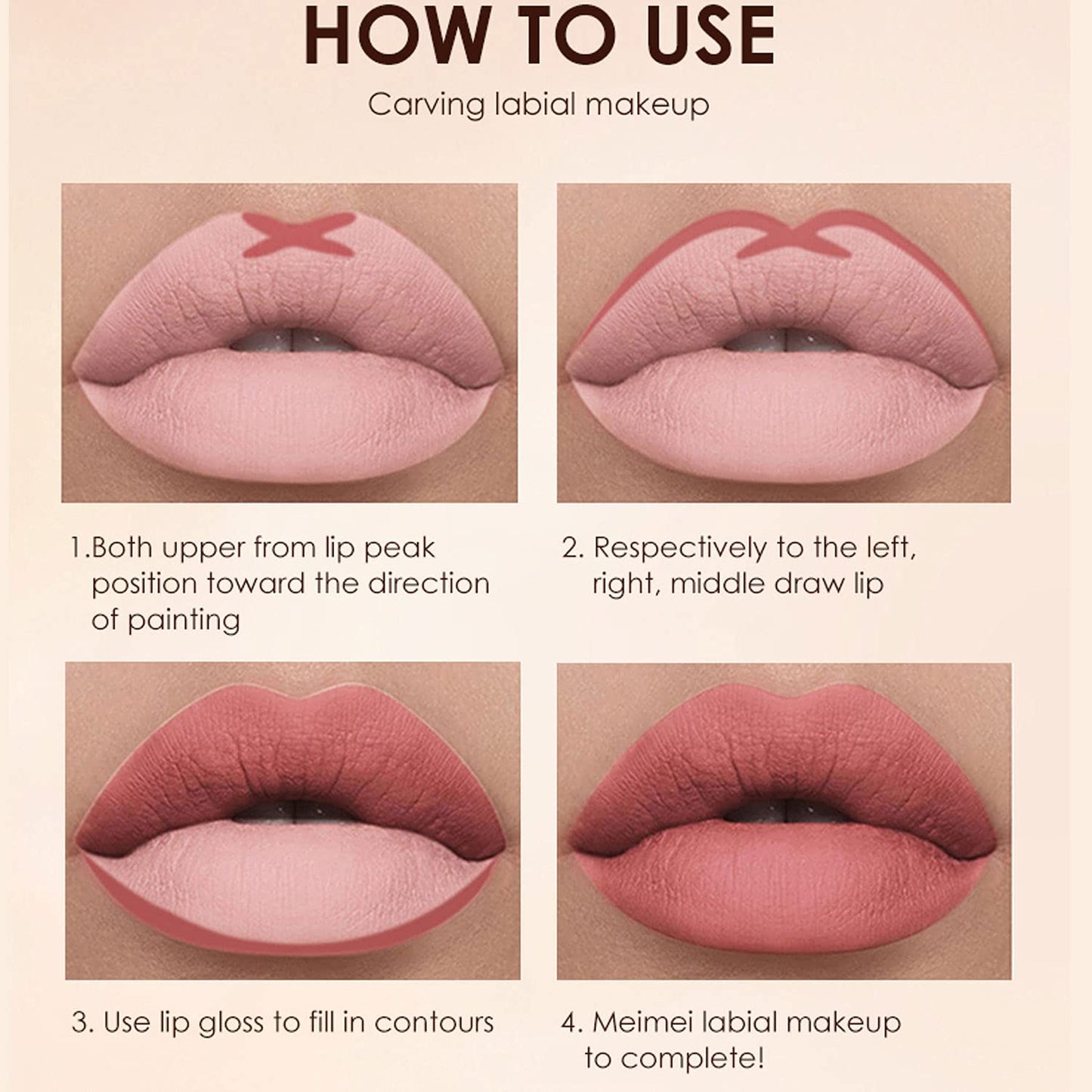 BestLand 6Pcs Matte Liquid Lipstick + Lip Liner Pens Set, One Step Lips Makeup Kits Pigment Velvety Nude Lip Stain Waterproof Long Wear Lip Gloss Make up Gift Set (Natural Allure Bundle)