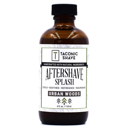 Taconic Shave Urban Woods Aftershave Splash – Invigorating Forest Scent – Alcohol-Free Men’s After Shave with Natural Botanicals – 4 oz USA Made