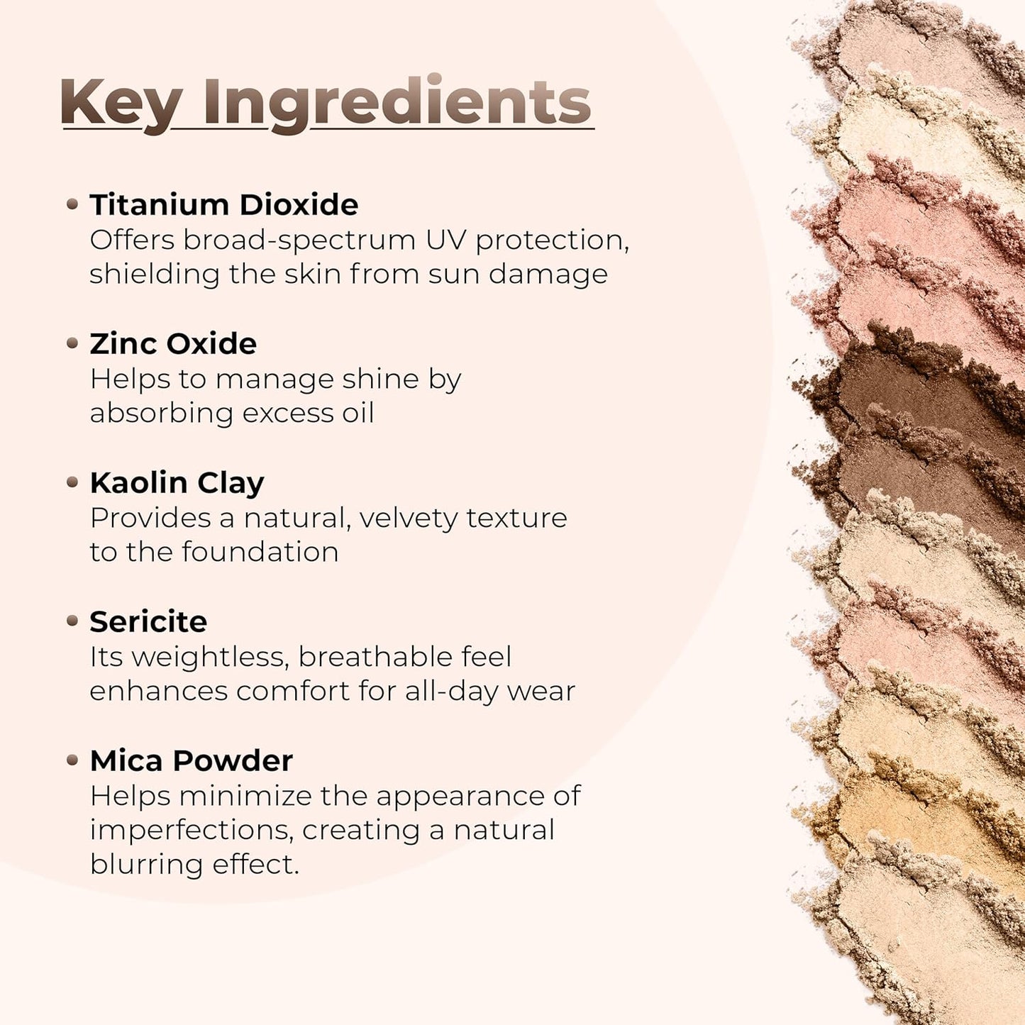 (12 Gram Bag) (EBONY) Foundation Powder Refill By Sweet Face Minerals, Lightweight Mineral Loose Makeup Powder with SPF 20, Full Coverage Flawless Finish, Talc-free, Cruelty-Free, Refillable Pouch