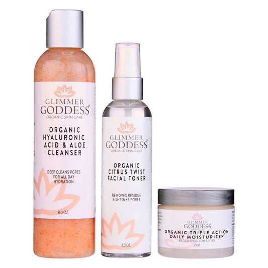 Organic 3-Step Anti-Aging Skin Care Routine